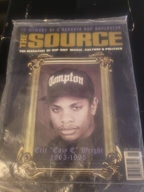 The Source Magazine Cover Featuring Eazy-E — Black & Gold